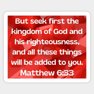 Bible Verse Matthew 6:33 Sticker